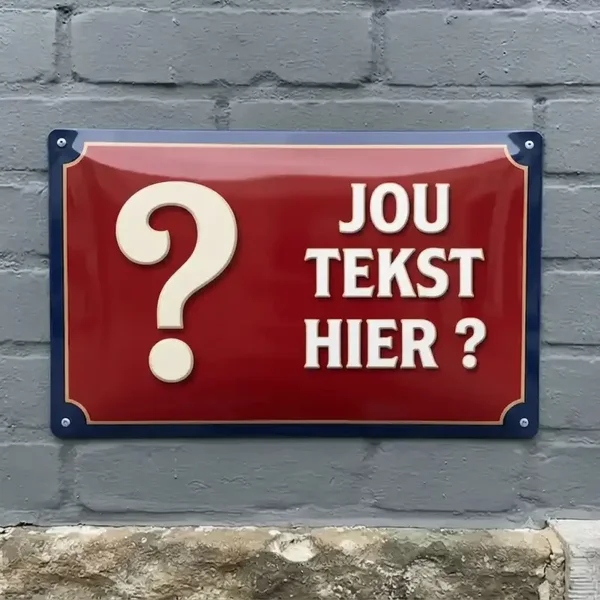 Gepersonaliseerd Metalen Bewakingsbord