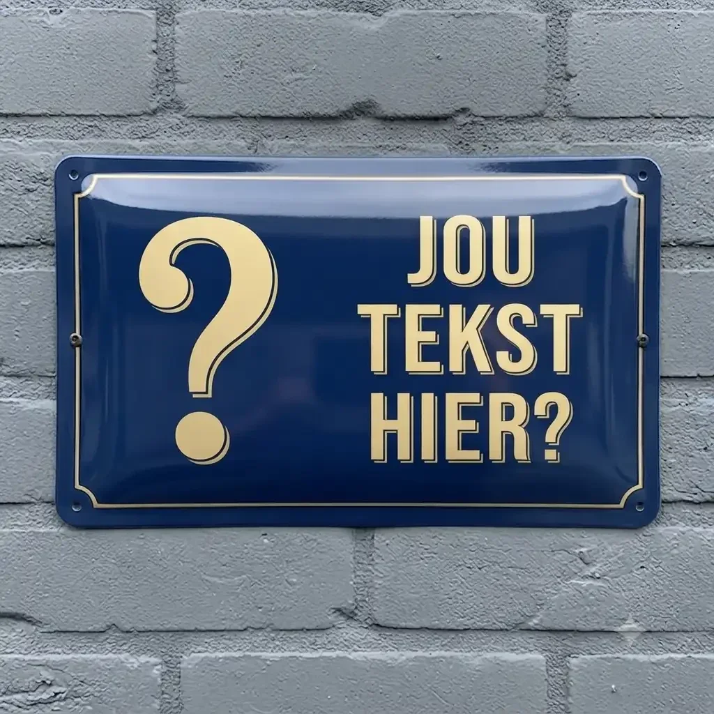 Gepersonaliseerd Metalen Bewakingsbord met Hond en Eigen Tekst
