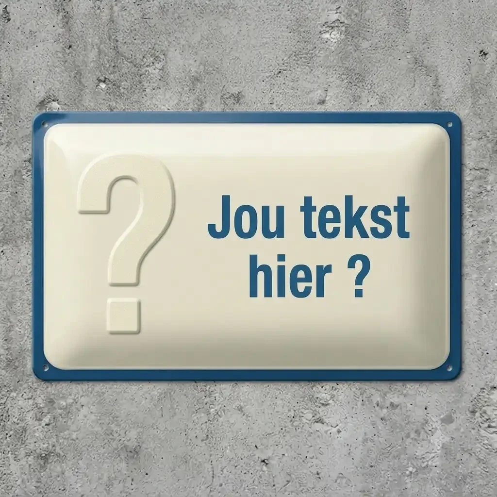 bewakingsbord met hond en eigen tekst