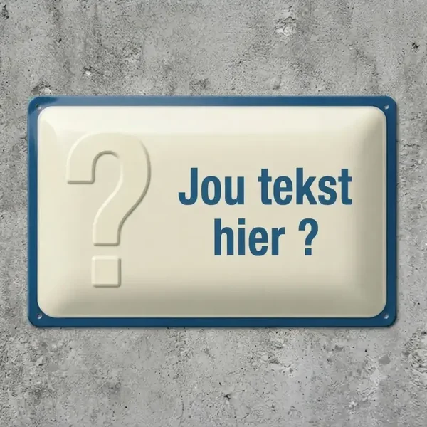 bewakingsbord met hond en eigen tekst