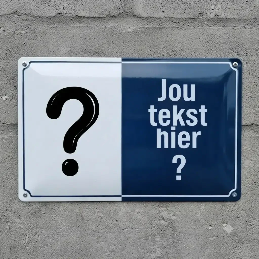 Gepersonaliseerd Metalen Waakbord met Eigen Foto en Tekst
