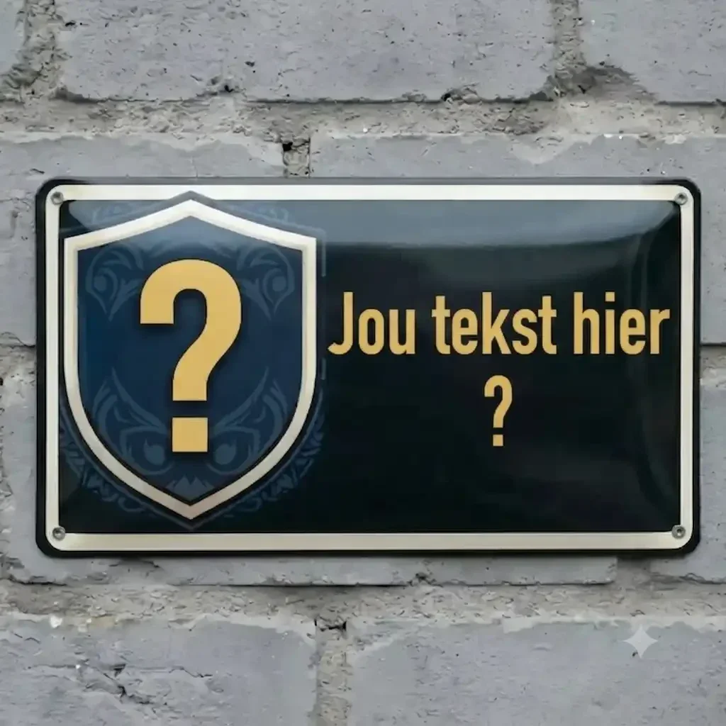 Gepersonaliseerd Metalen Waakschild met Eigen Foto en Tekst