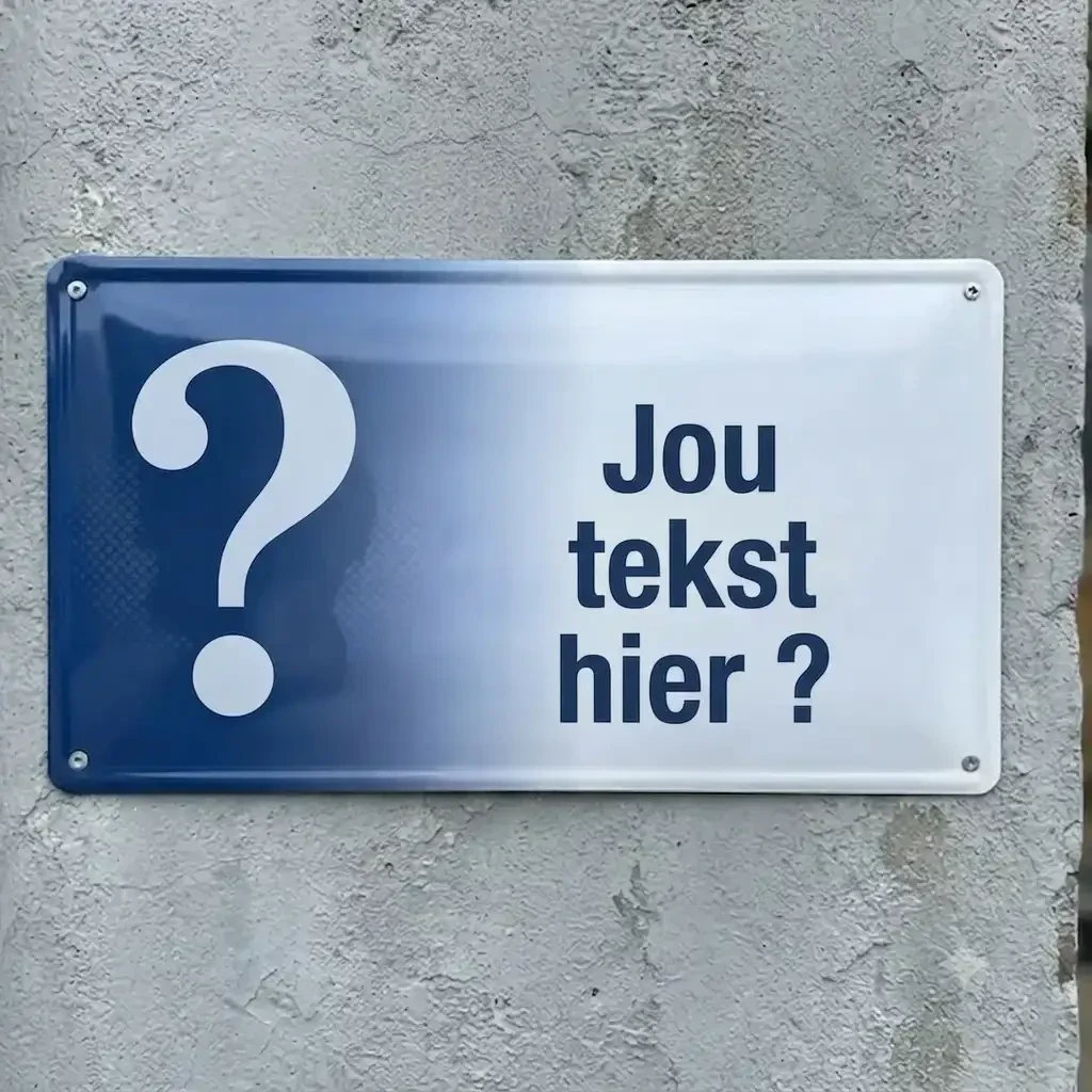 Gepersonaliseerd Metalen Waarschuwingsbord met Eigen Foto en Tekst