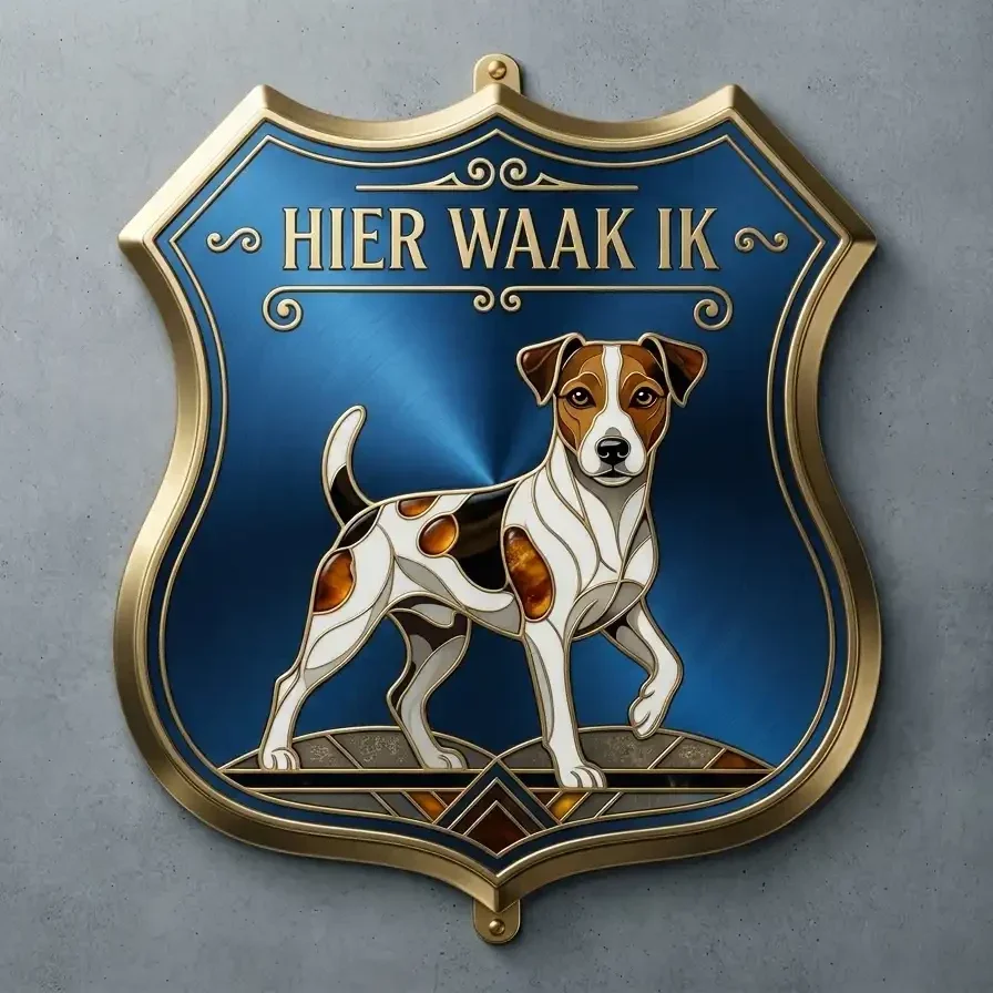 Jack Russell Waakbord Acryl Schild - 30x35 cm