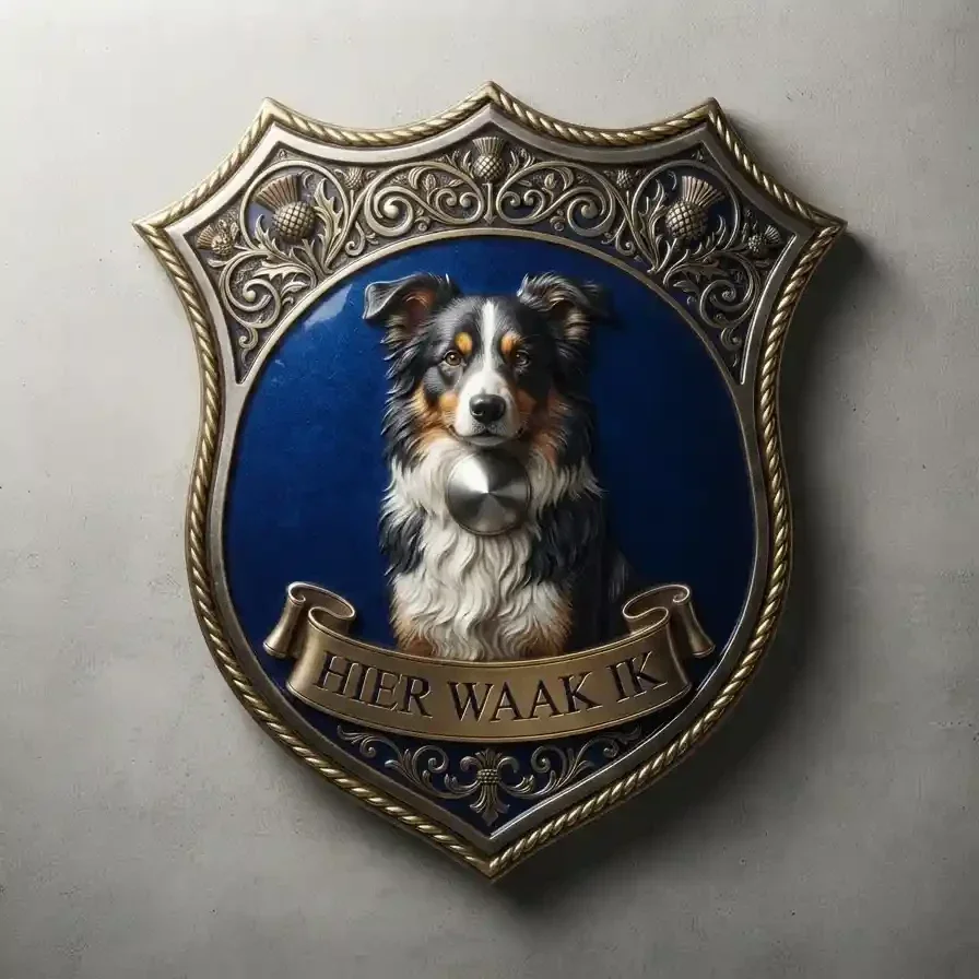 Luxe Schild Border Collie 32x32 cm