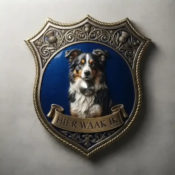 Luxe Schild Border Collie 32x32 cm