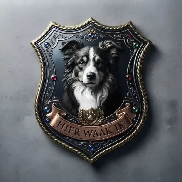 Luxe Schild Border Collie 32x32 cm