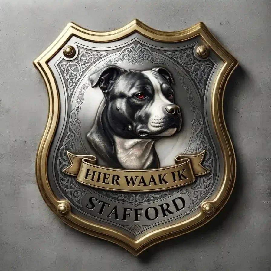 Luxe Schild Stafford 32x32 cm - Hier Waak Ik