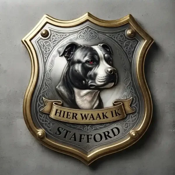 Luxe Schild Stafford 32x32 cm - Hier Waak Ik
