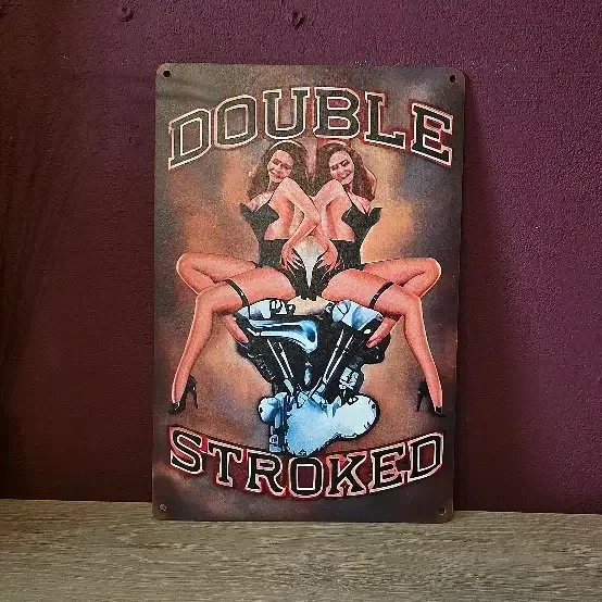 MDF Wandbord Double Stroked Pin-up Motor 20x30cm