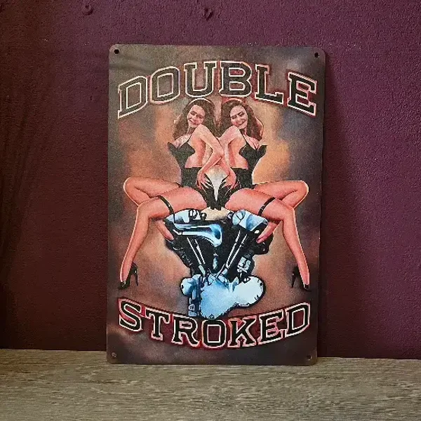 MDF Wandbord Double Stroked Pin-up Motor 20x30cm