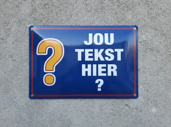 Metalen Bewakingsbord met Eigen Foto en Tekst