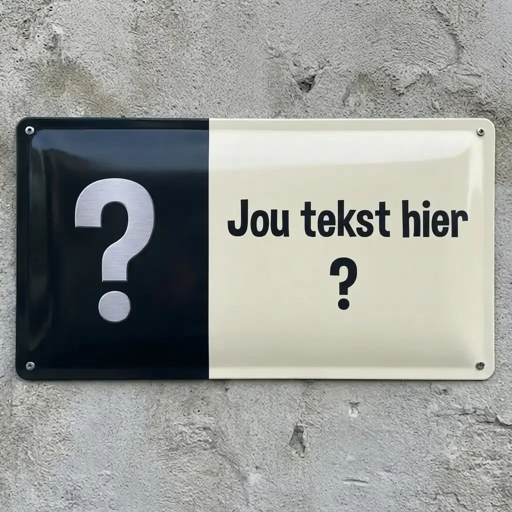 Gepersonaliseerd Metalen Bewakingsbord met Eigen Hond en Tekst