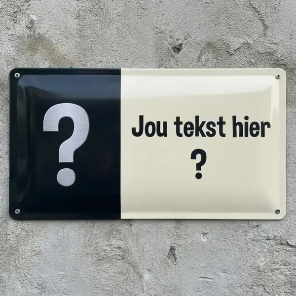 Gepersonaliseerd Metalen Bewakingsbord met Eigen Hond en Tekst