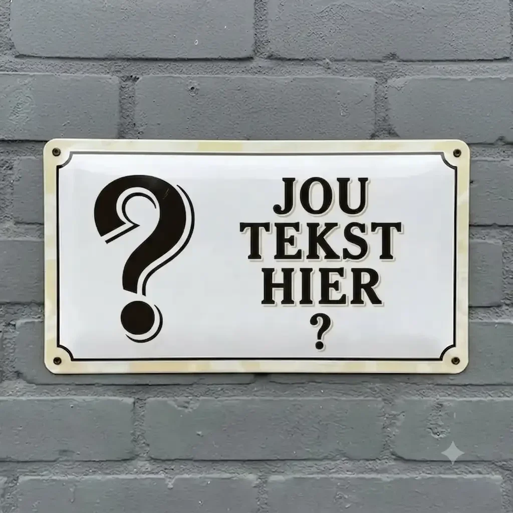 Gepersonaliseerd metalen bewakingsbord met eigen hond foto en tekst