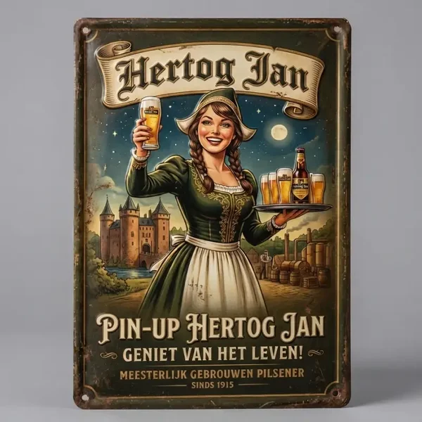 Metalen Bord Hertog Jan Pin-up