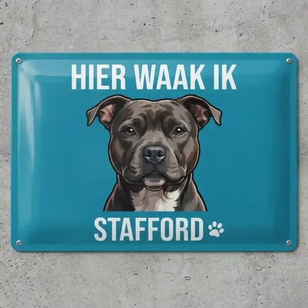 Metalen Bord Hier Waak Ik Stafford