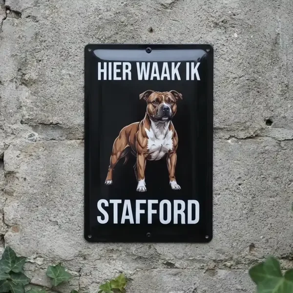 Metalen Bord Hier Waak Ik Stafford