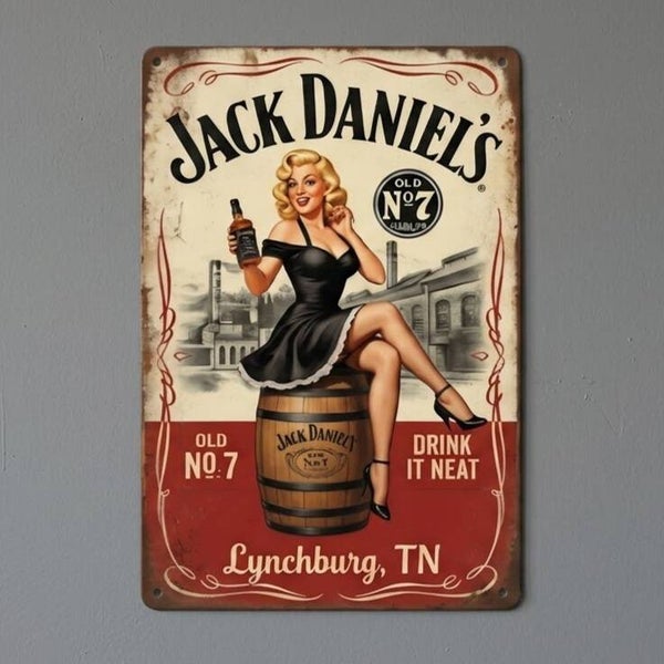 Metal Bords Jack Daniel's Pin-Up Girl