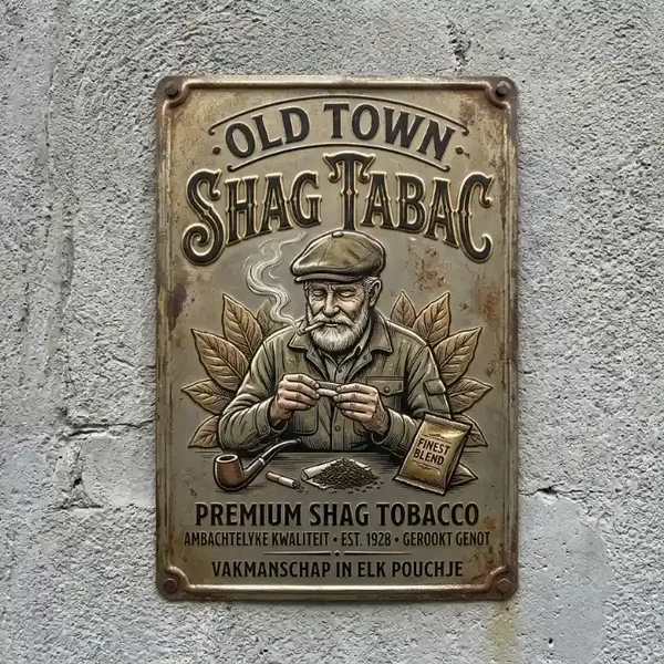 Metalen Bord Old Town Shag Tabac Retro