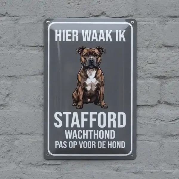 Metalen Bord Stafford Waakbord - Hier waak ik