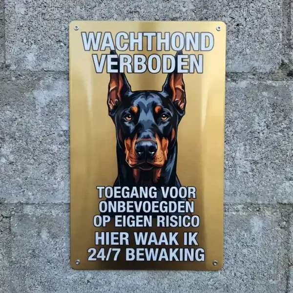 Dobermann - Waarschuwing 24/7 Bewaking