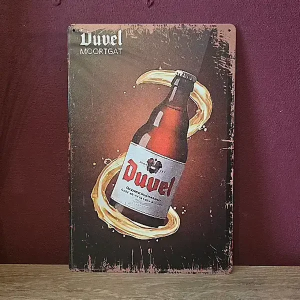 Metalen Reclamebord Duvel Moortgat - Vintage Look - 20x30 cm