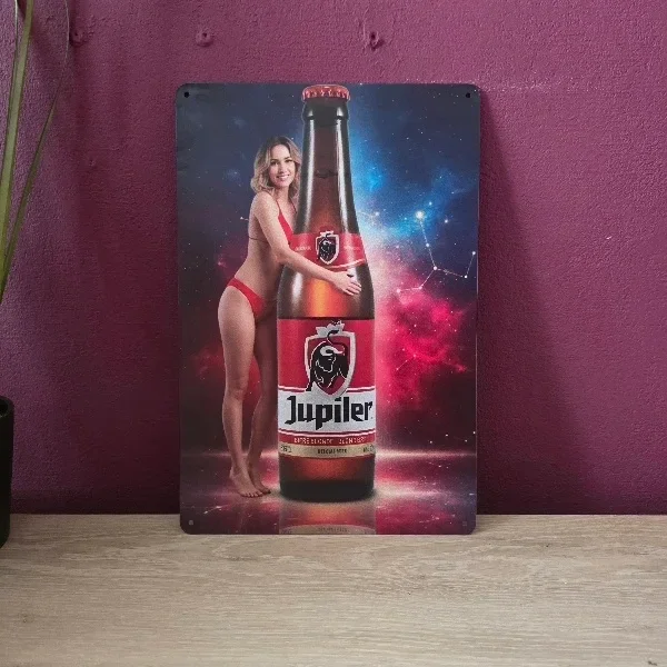 Metalen Reclamebord Jupiler 20x30 cm – Vintage Wandbord Mancave