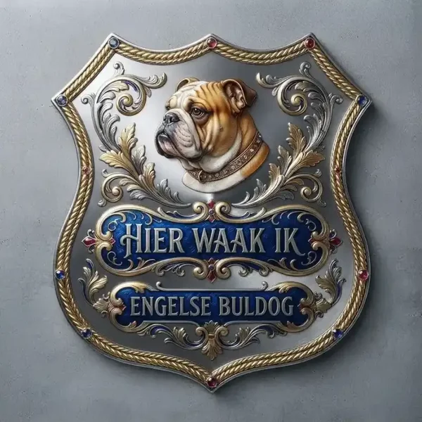 Metalen Schild Hollandse Herder 32x32 cm