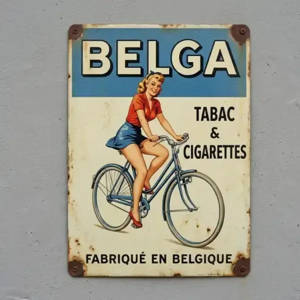 Metalen Wandbord Belga - Vintage Belgische Reclame