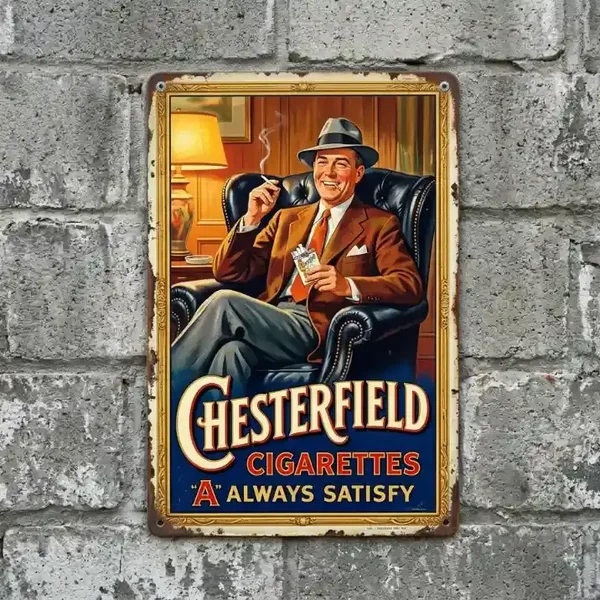 Chesterfield Cigarettes Metalen Wandbord - Vintage Retro