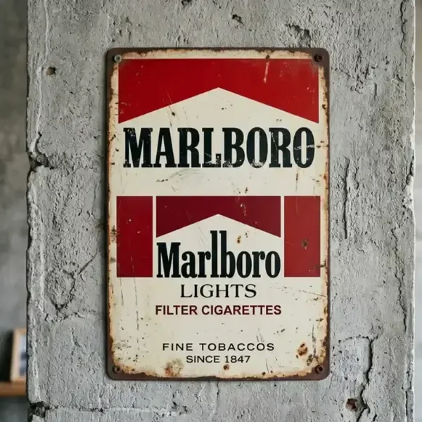 Metalen Wandbord Marlboro Retro Vintage