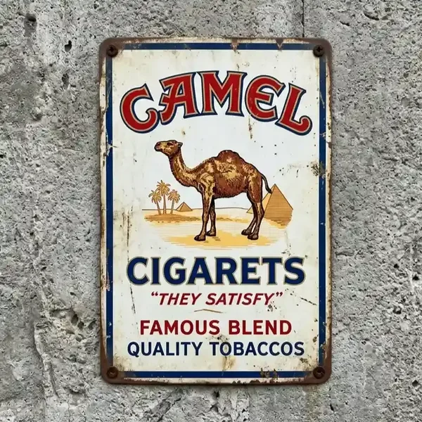 Retro Metalen Bord Camel Cigarettes