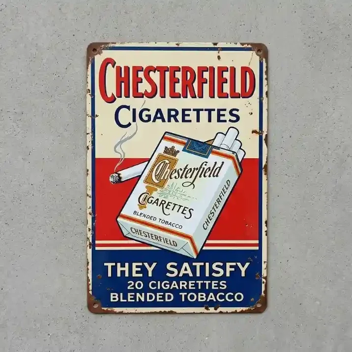 Retro Metalen Bord Chesterfield Cigarettes