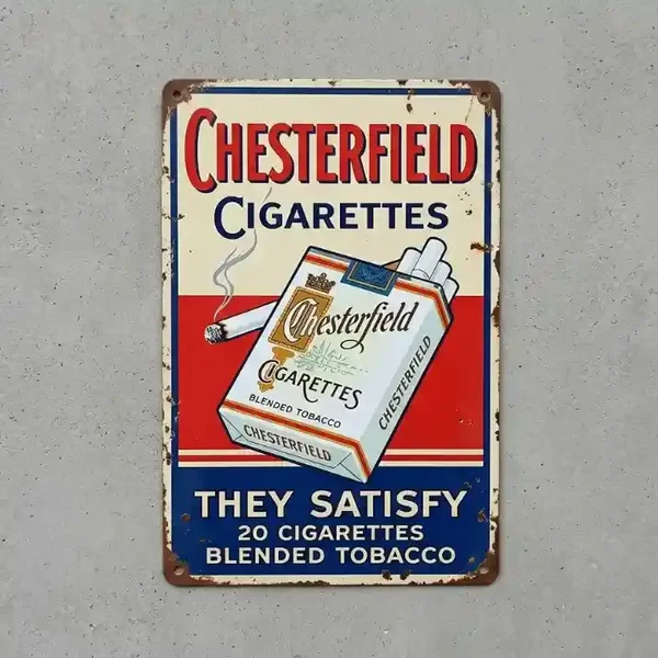 Retro Metalen Bord Chesterfield Cigarettes
