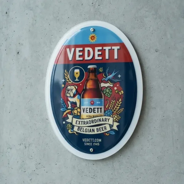 Vedett Acryl Schild 4mm - 2 modellen