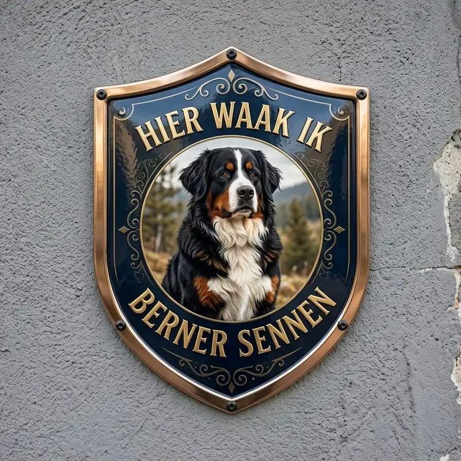 Waakbord Berner Sennen Schild – Acryl 30x35cm