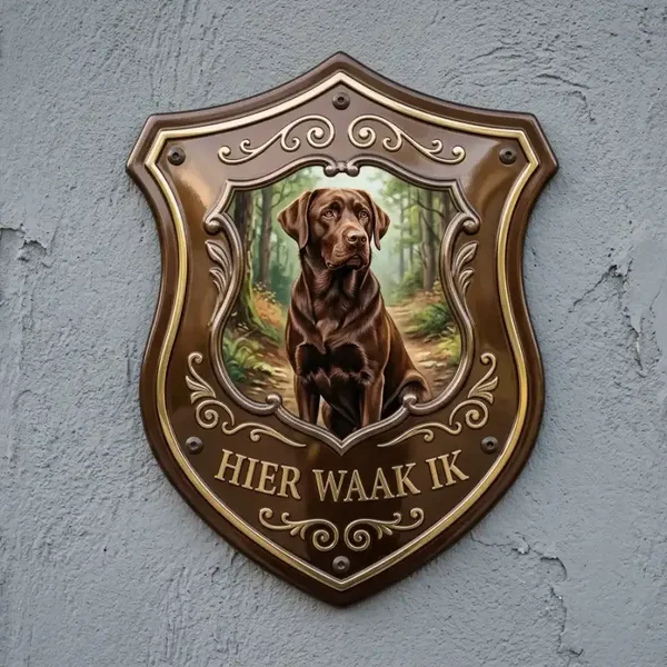 Waakbord Labrador Schild – Acryl 30x35 cm