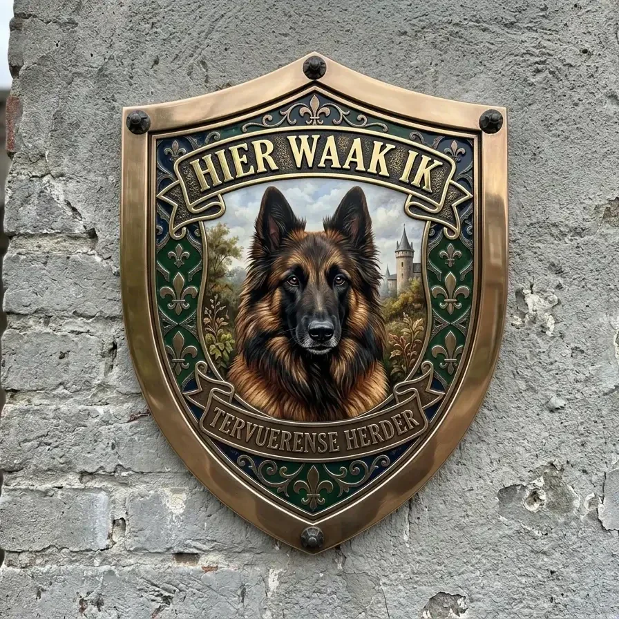 Waakschild Tervuerense Herder - 30x35 cm