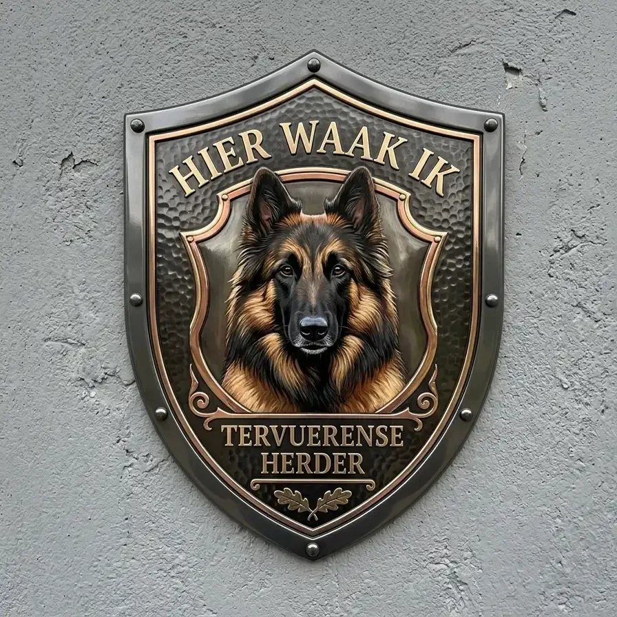 Waakbord Tervuerense Herder - Acryl Schild 30x35 cm