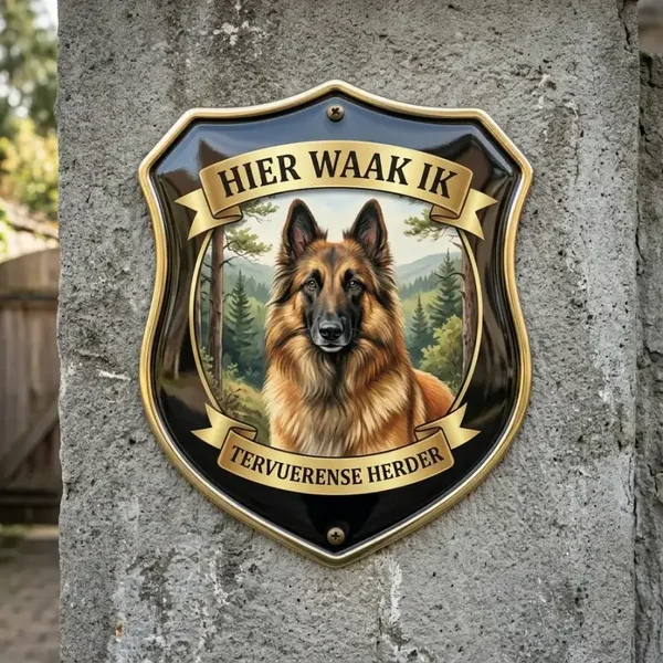 Waakbord Tervuerense Herder - Acryl Schild 30x35cm