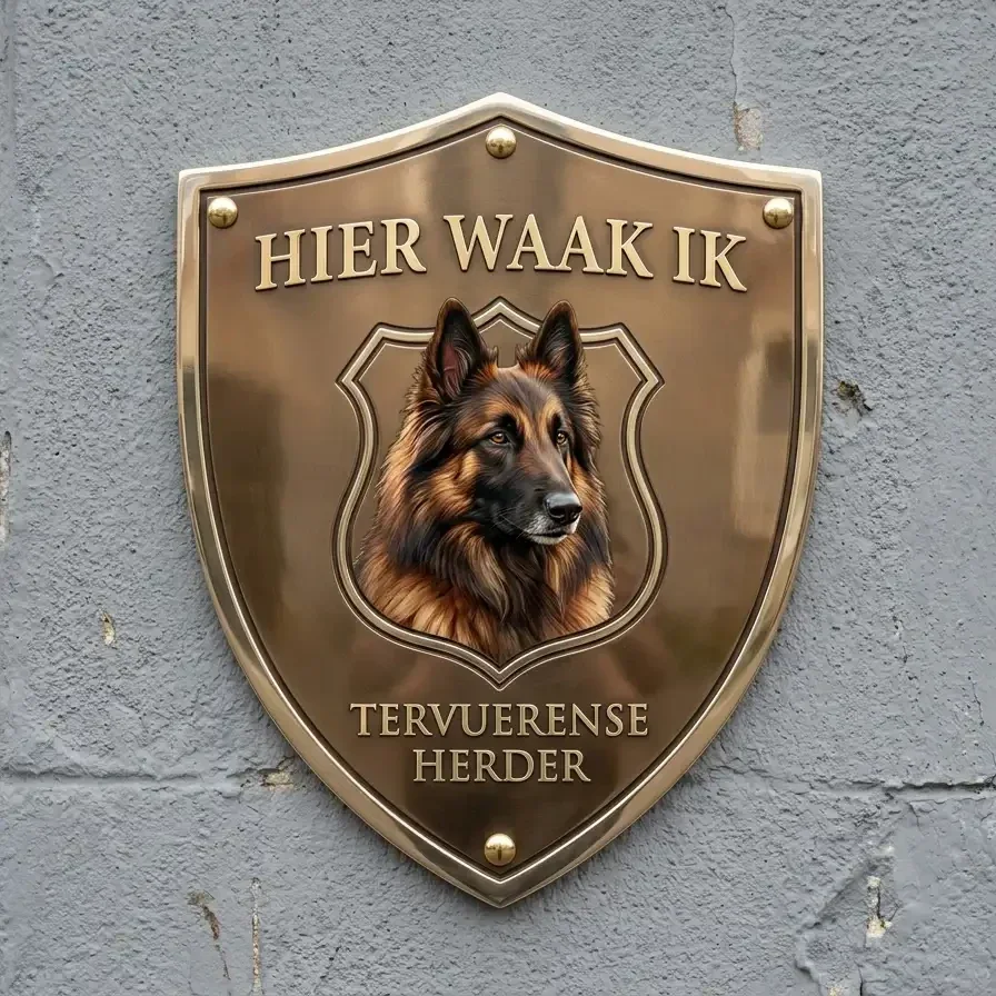 Waakbord Tervuerense Herder Schild – Acryl 30x35cm
