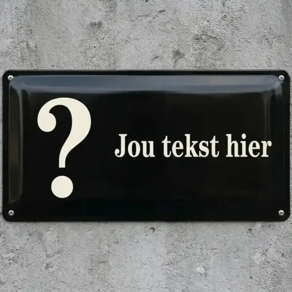 Persoonlijk waarschuwingsbord met eigen hond foto en tekst