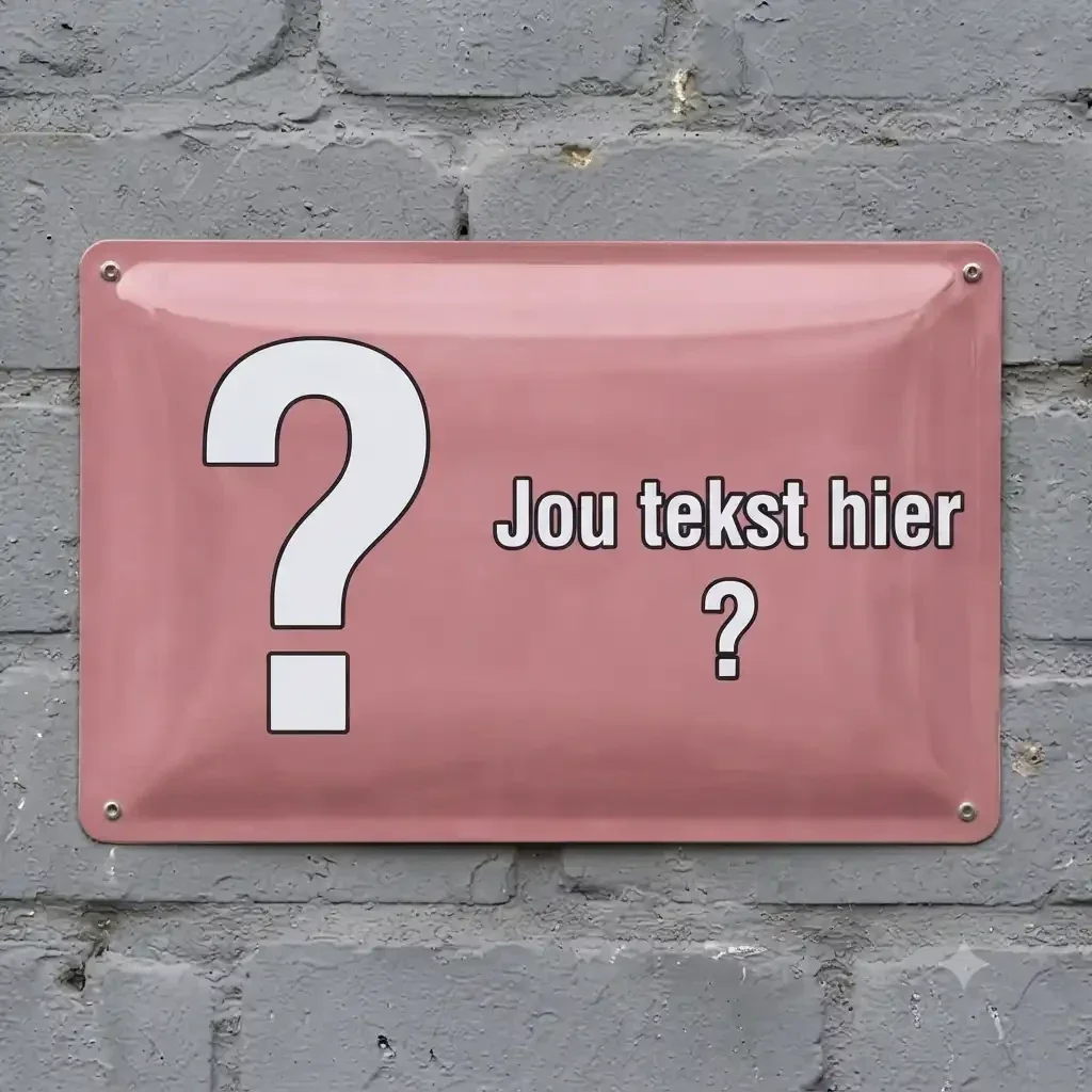 Waarschuwingsbord met Eigen Hond en Tekst