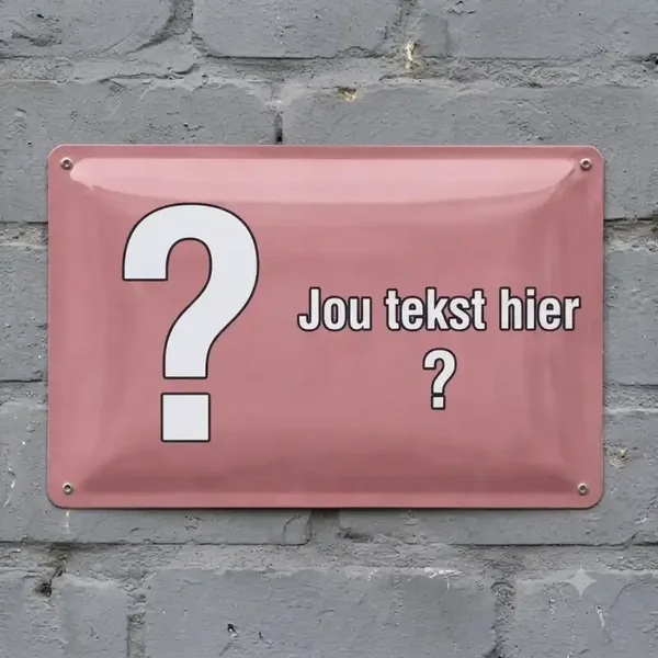 Waarschuwingsbord met Eigen Hond en Tekst