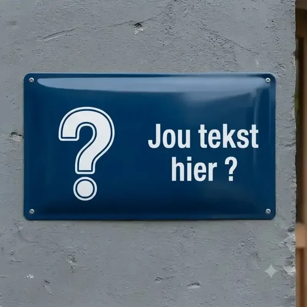 Gepersonaliseerd Waarschuwingsbord met Eigen Hond en Tekst