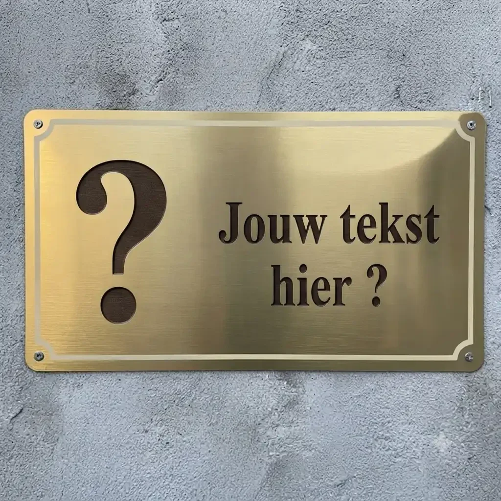 Persoonlijk Waarschuwingsbord met Eigen Foto en Tekst - Metaal