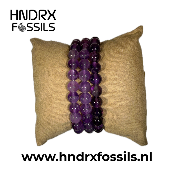 Amethist armband rond 8mm