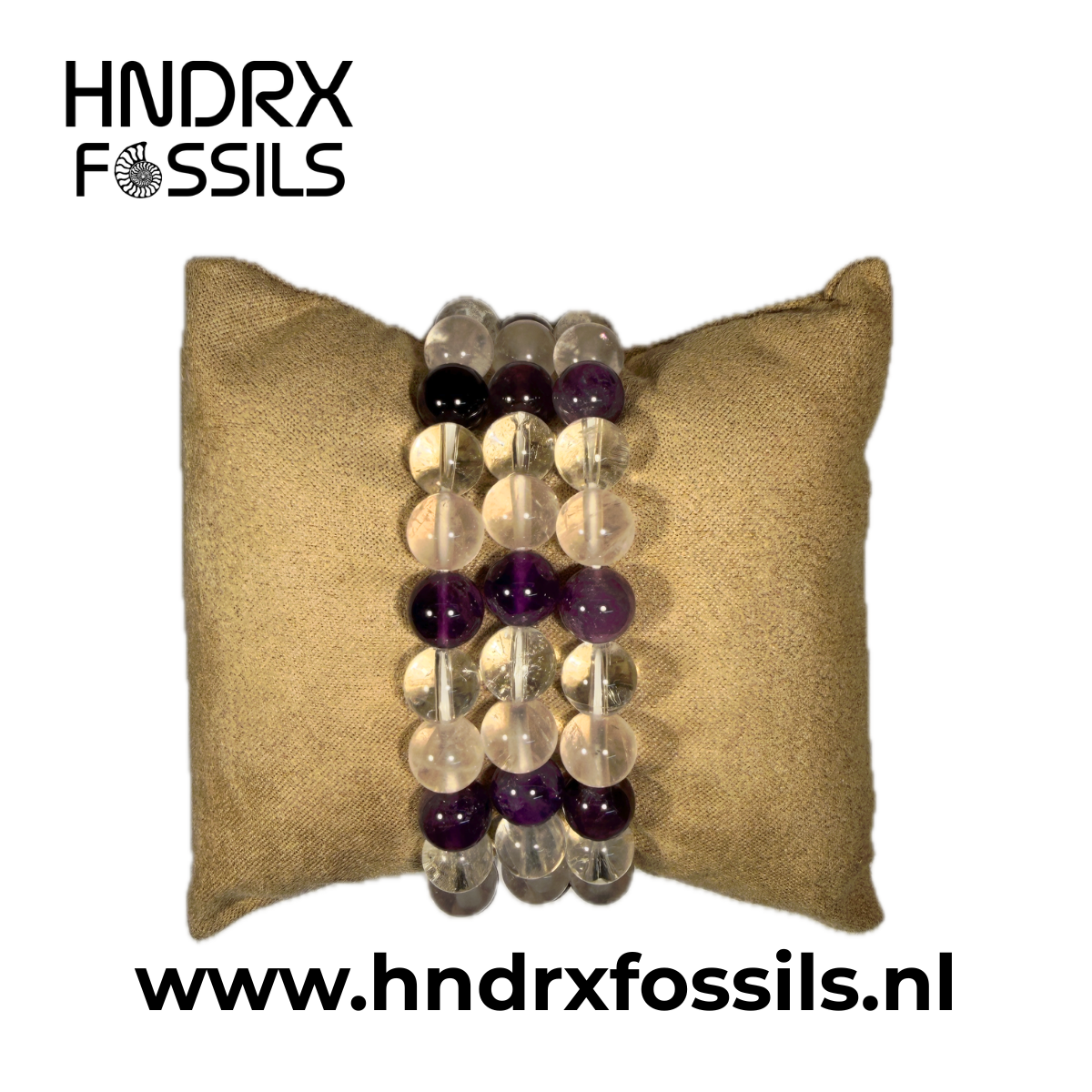 Gouden Driehoek armband rond 8mm