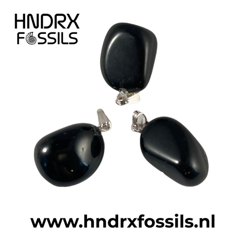 Zwarte Onyx hanger klein